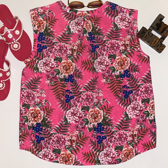 J. CREW Sleeveless Floral Top - Picture 3 of 8
